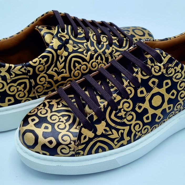 Goudleren schoenen - nieuwe toepassingen van goudleer